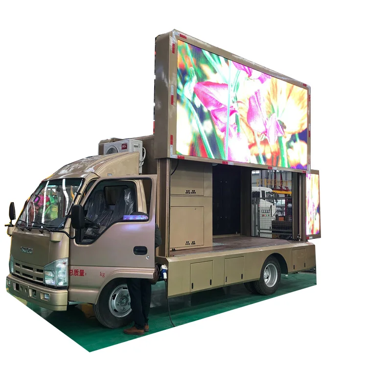 China manufacturer lowest price Billboard mobile for sale 1SUZU OR JAC JMC FOTON Dongfeng brand led display truck