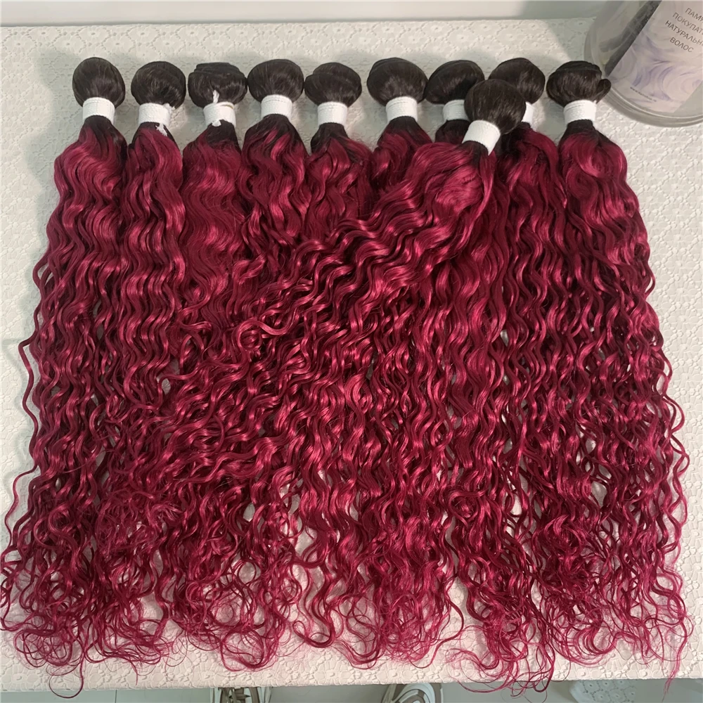 KEMY HAIR FASHION cheap price 100% virgin Vietnamese human hair weft T1B-99J water wave bundles for all women human