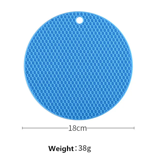 kitchen gadgets multi-purpose non-slip hot pad pot holder table  flexible honeycomb heat resistant silicone trivet mats set