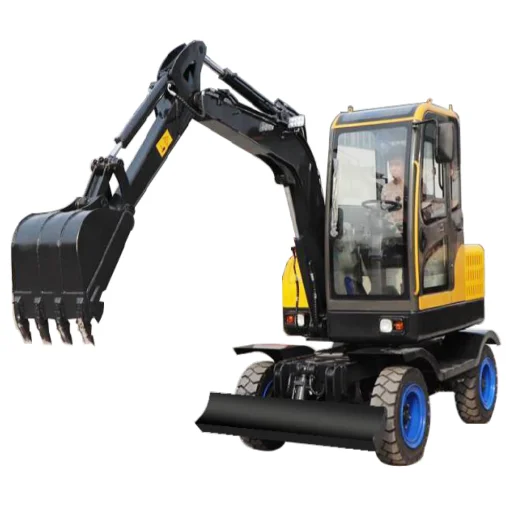 2023 Chinese brand EPCN Liquid crystal digital display new wheel crawler small excavator 3.5 ton 4 ton  5 Ton Wheel Excavator