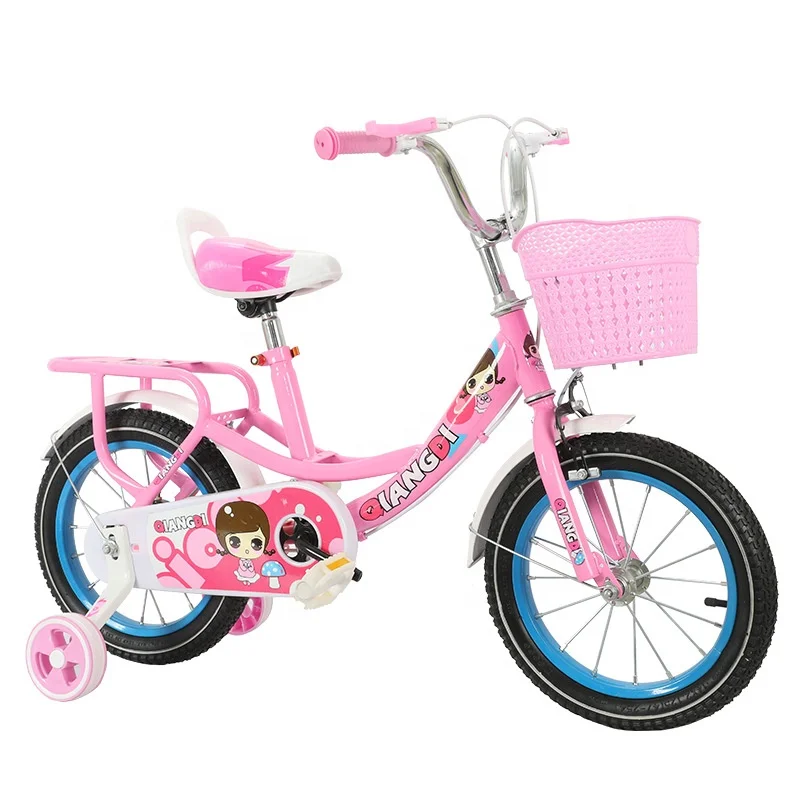 Beautiful Little Pink Kids Bicycle for Girls bike with sidecar for kids