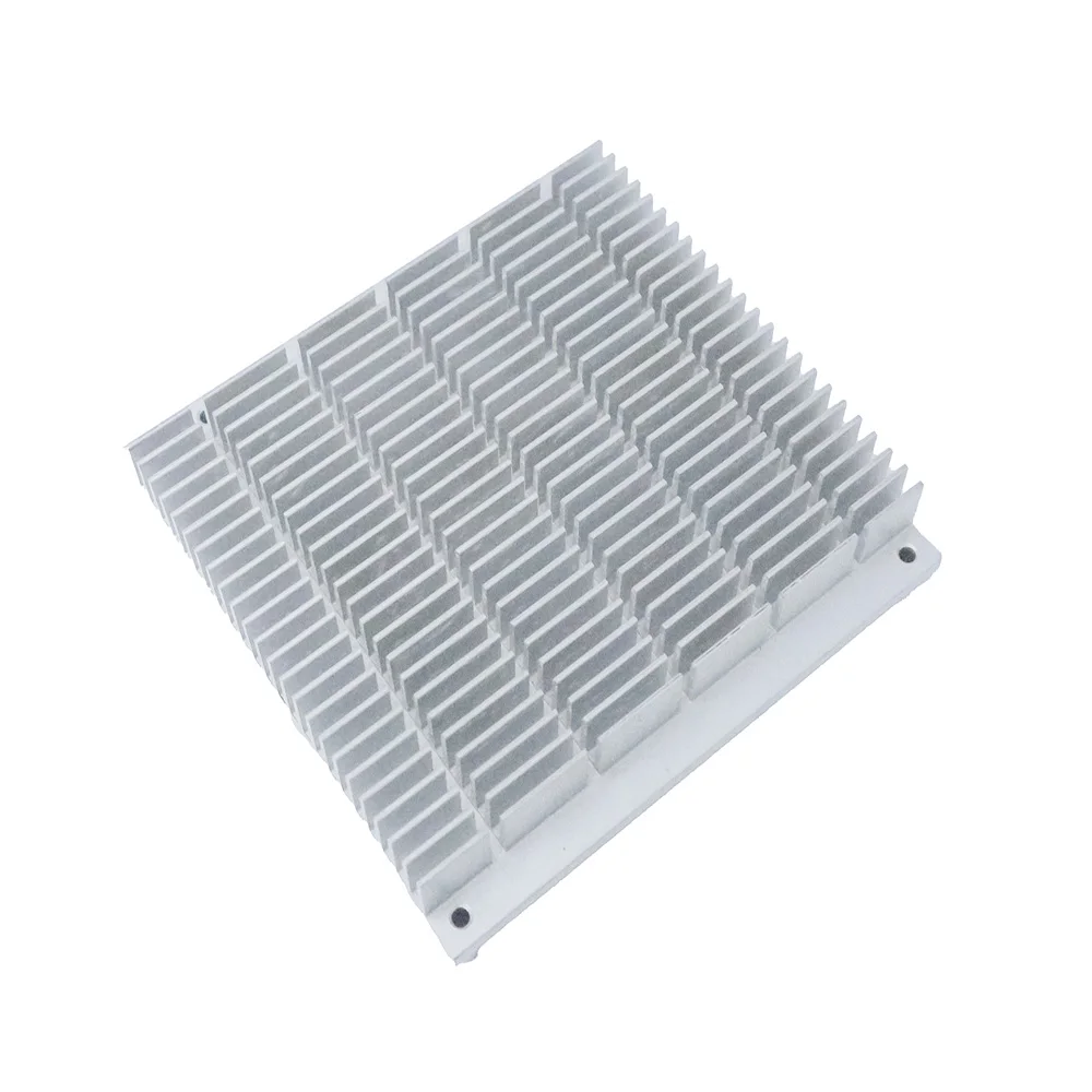 Factory Custom OEM Electronic Component  High Precision Oxidation Silver Aluminum Extrusion LED Lighting Heat Sink