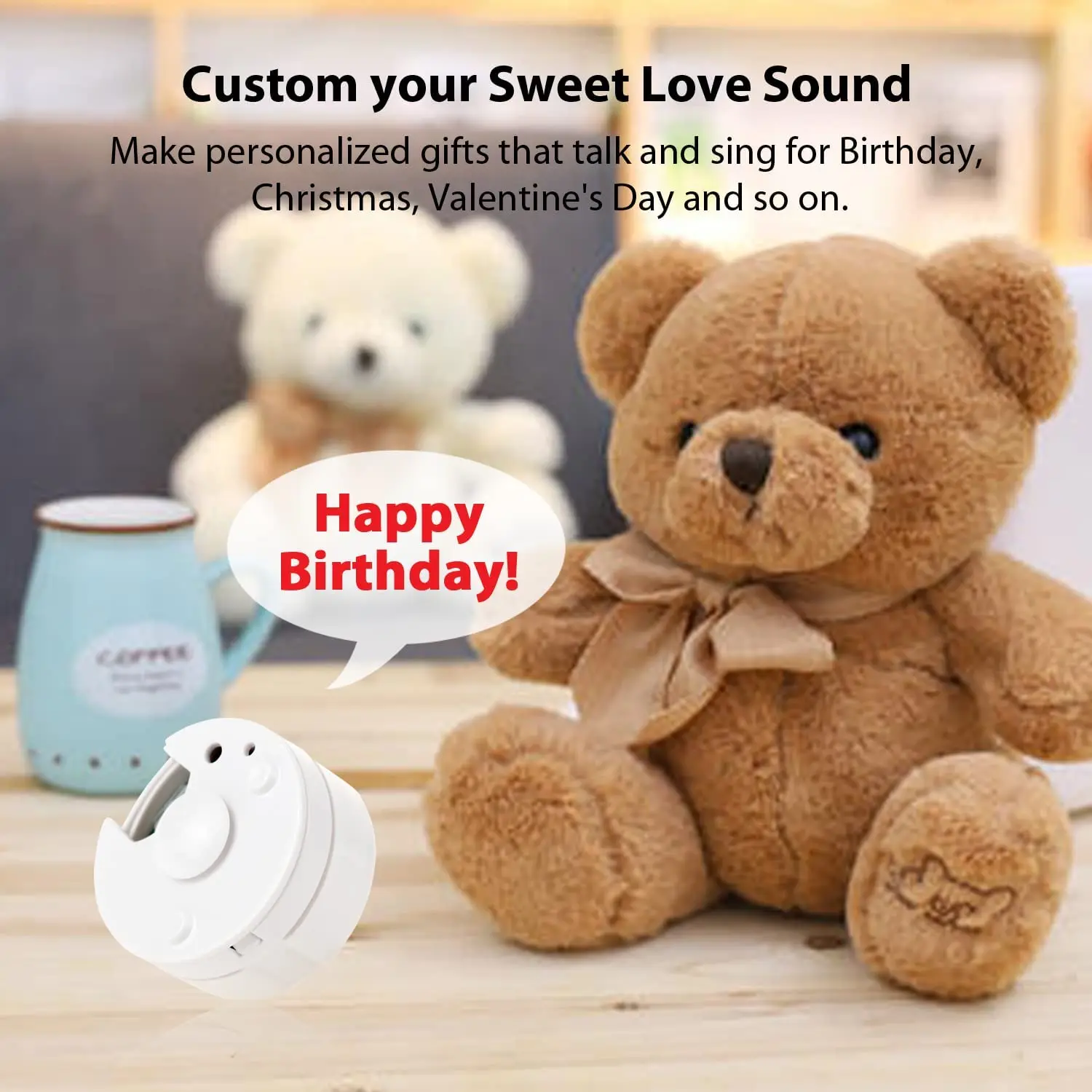Build A Teddy Bear Voice Recorder 30 Seconds Toy Voice Box for Stuffed Animal