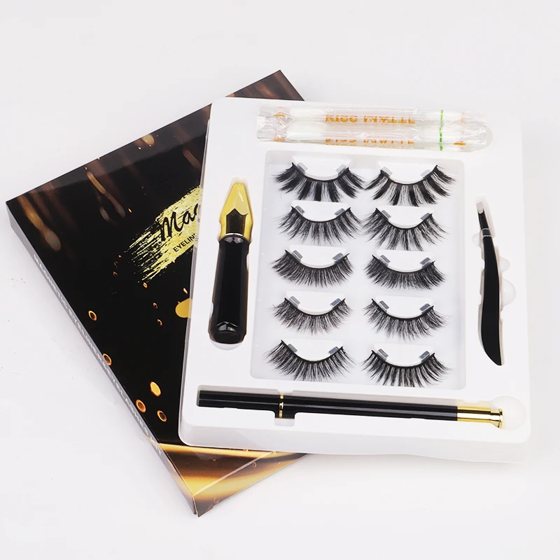 Wholesale Magnetic Lashes Invisible Magnetic Eyelashes Magnet Eyeliner Magnetic Eyelashes Applicator Set