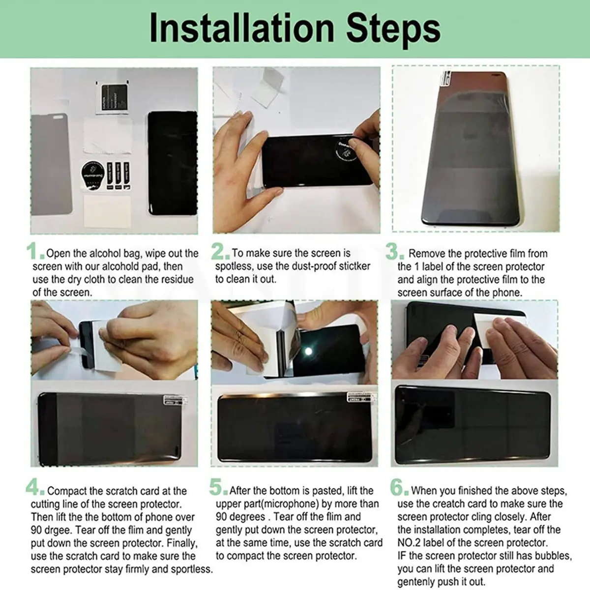 Mobile Phone Ceramic Matte Privacy Film Anti Spy Screen Protector For Samsung Redmi OPPO Huawei Xiaomi Motorola