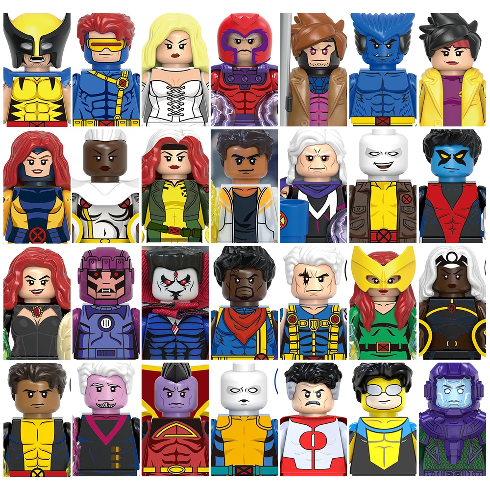 Super hero juguetesst Wolve Omni man Invincible Riot Kang Mini toys Character Building Block kids toys 2024 G0166-0170