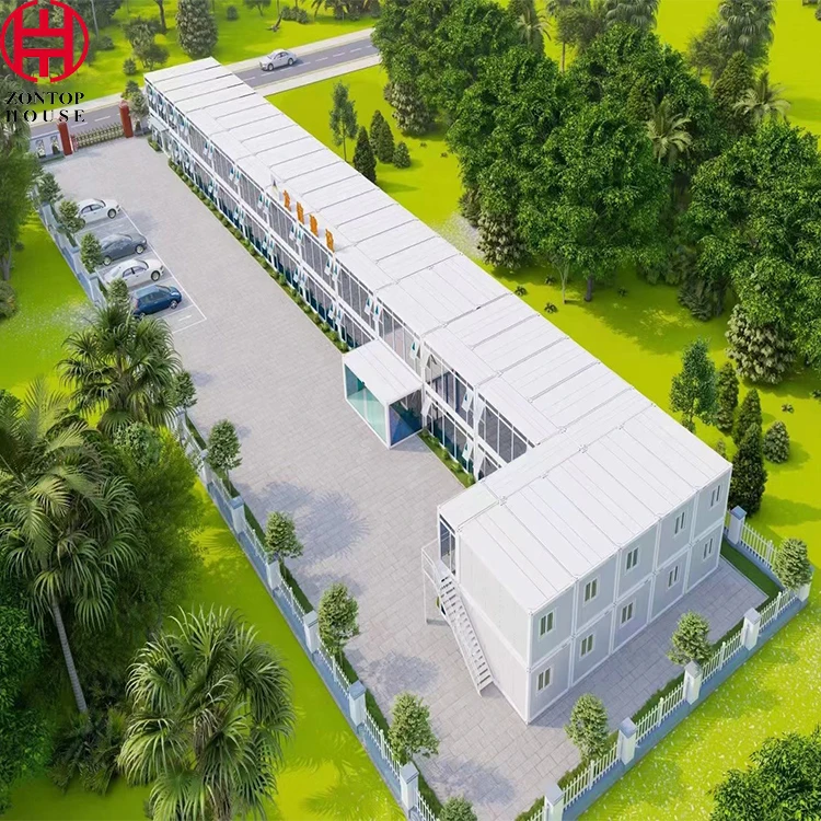 Zontop ready modern easy assemble resort tiny 2 room prefabricated steel modular container prefab houses homes