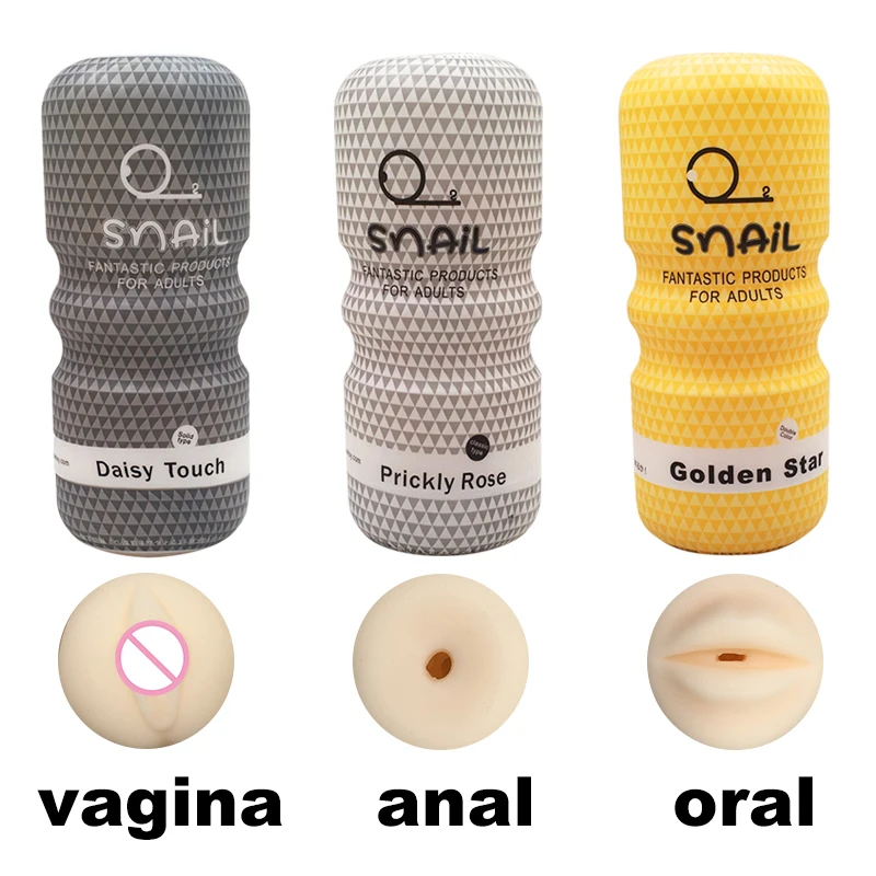 Lexiang Snail Masturbation Cup  For Men Hands Free Artificial Vagina Male Masturbator