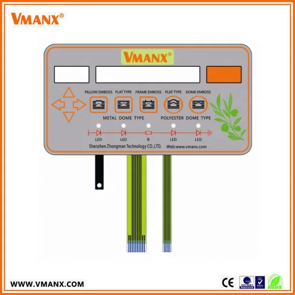 Пользовательский мембранный переключатель с цифровой печатью Vmanx
