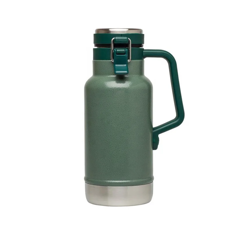 Outdoor camping high vacuum termos copo 1.9 lt growler big water jug with handle