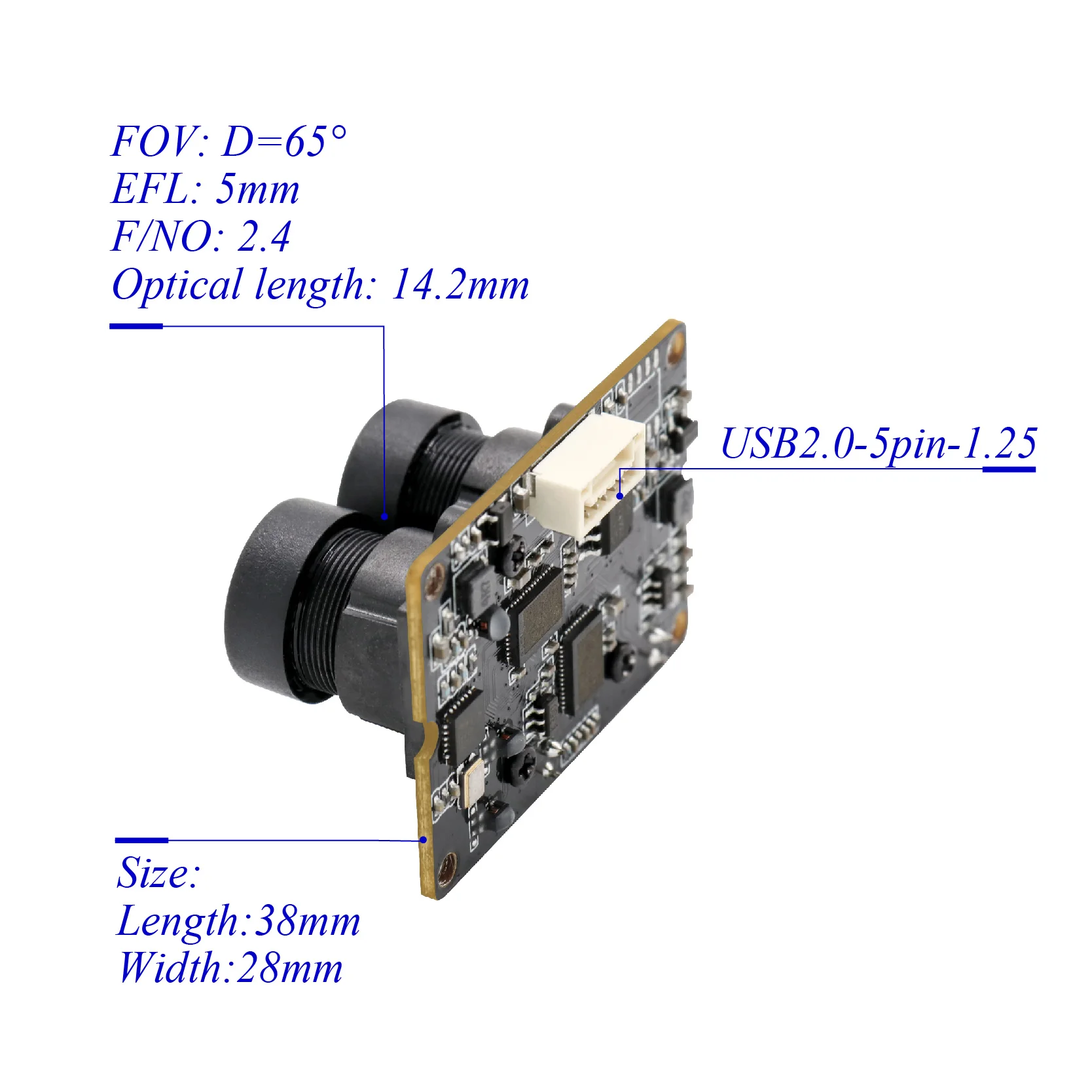 Customized Omnivision RXS2719  sensor 2MP 1080P Dual Lens Color & IR images USB2.0 face recognition Camera Module