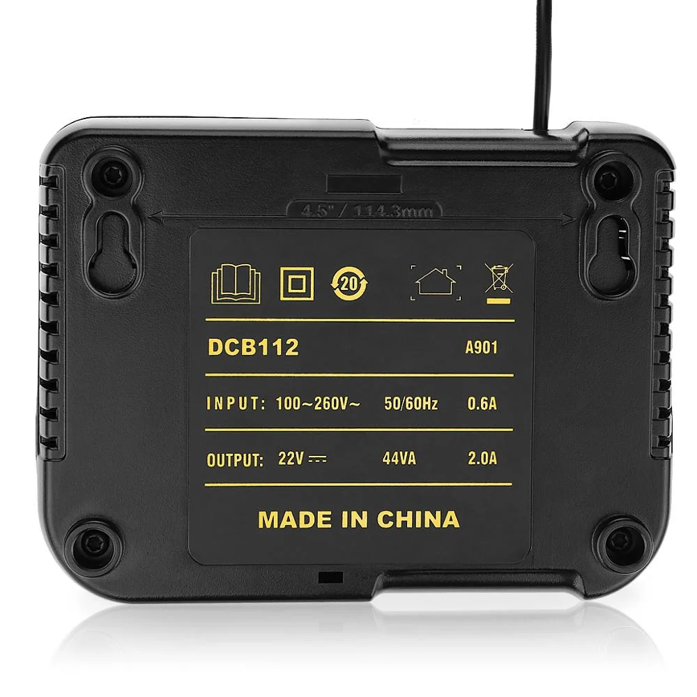 
For 20V DCB112 Dewalt Battery Charger 12V 14.4V 18V 20V DCB200 DCB205 Rechargeable Battery Power Tool Accessories 