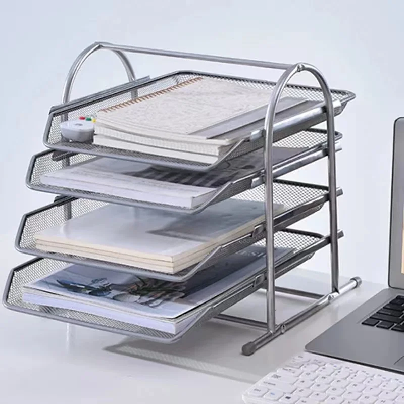 Office supplies iron mesh metal 3 layer file rack file storage data  rack file tray data rack drawer type
