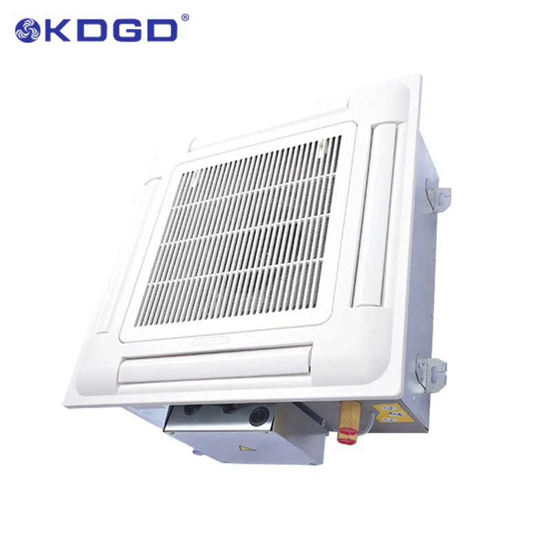 100% fresh air air handling unit 10 kw fancoil 2 way tube cassette fan coil unit ceiling