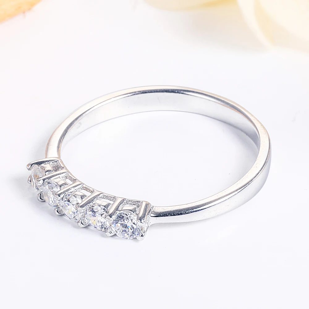 S925 sterling silver Ring ladies simple fashion diamond ring
