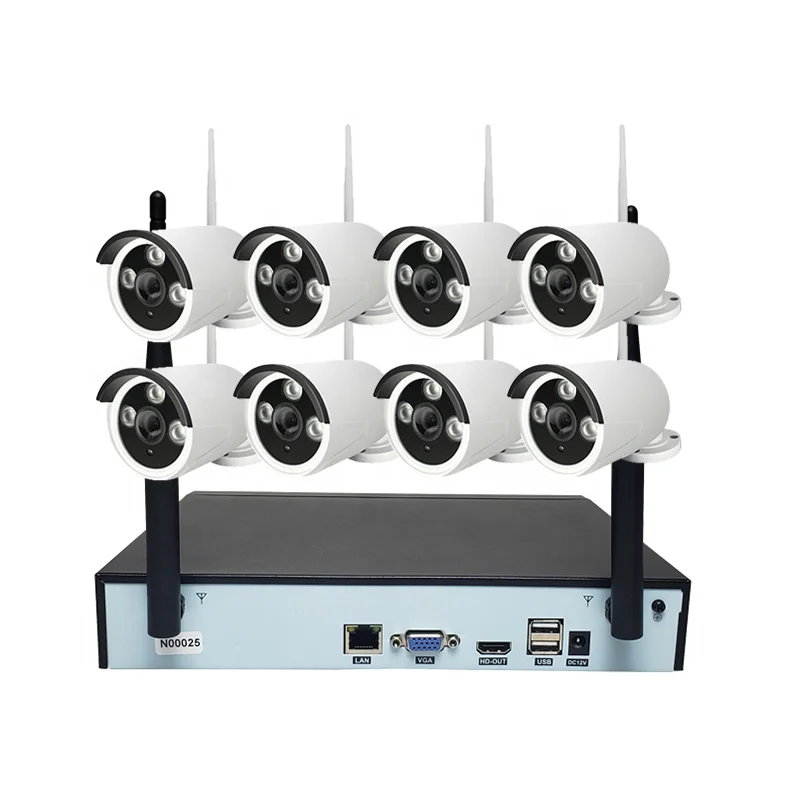 5mp 8 channel outdoor cctv wifi camera system FHD wireless nvr kit for indoor wifi monitoring system