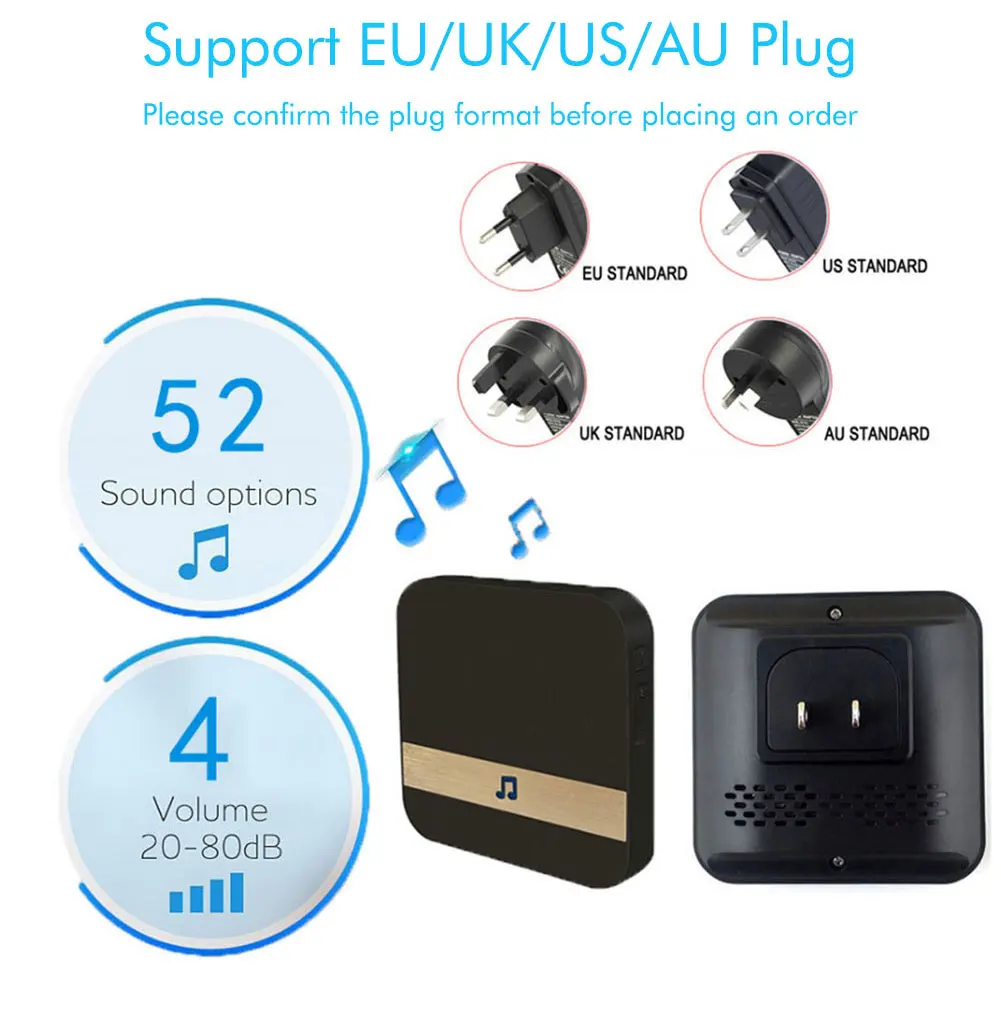 2021 Home intelligent high-end video doorbell wireless doorbells with 720P camera WiFi Ring Doorbell with night vision