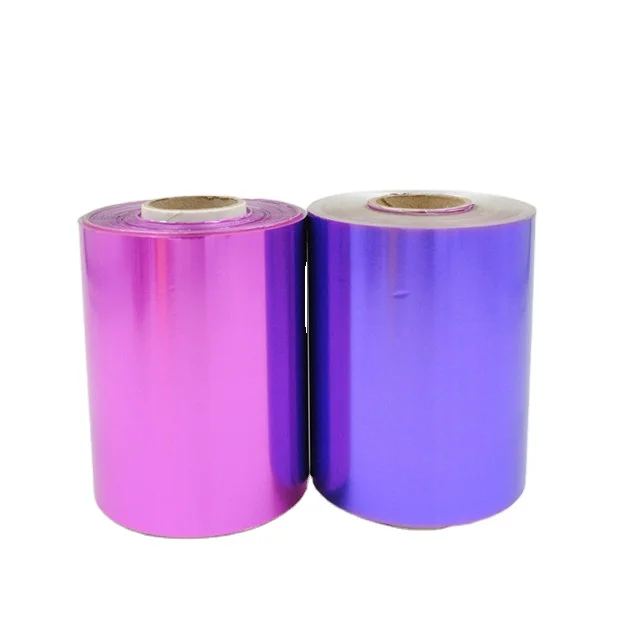 15micx12.7cmx100m Orange Peel Embossed Custom-printed Aluminum Hair