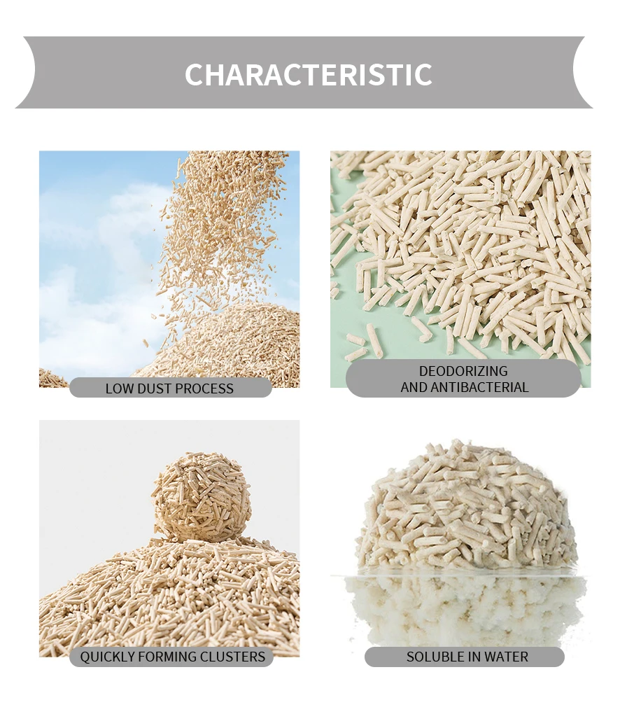 Wholesale Low Price Custom Ultra Absorbent Dust Free Strip Shape Litter 2kg 5kg 10kg Bentonite Tofu Cat Litter Sand