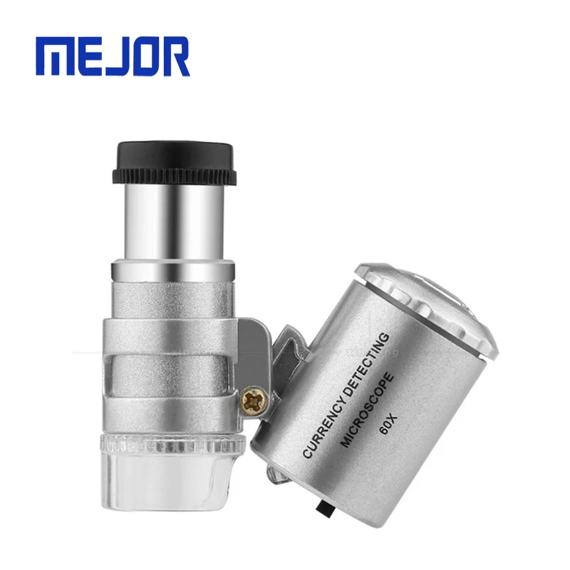 Jewelry Magnifier Tool Tester LED detection Testing Diamond Selector 60X mini detecting microscope