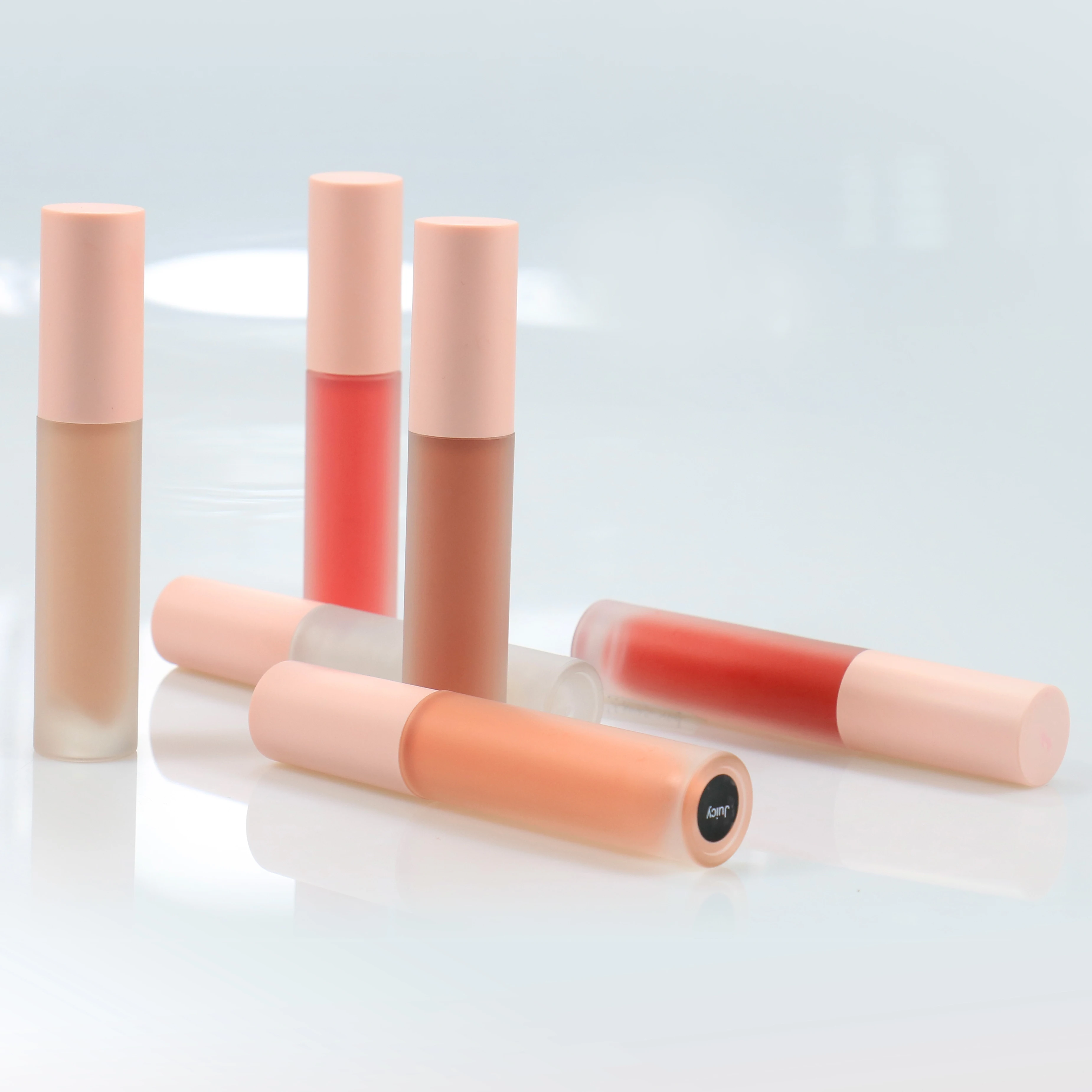 Custom flower organic nude vegan glossy vendor clear private label lip gloss paraben free liquid