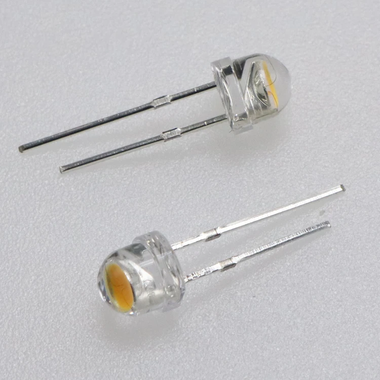 Straw Hat Led Diode 2V 3V 4.8mm 5mm 8mm Big Chips high brightness Ice Blue Pink Purple Orange Warm Whiteb Red Green.