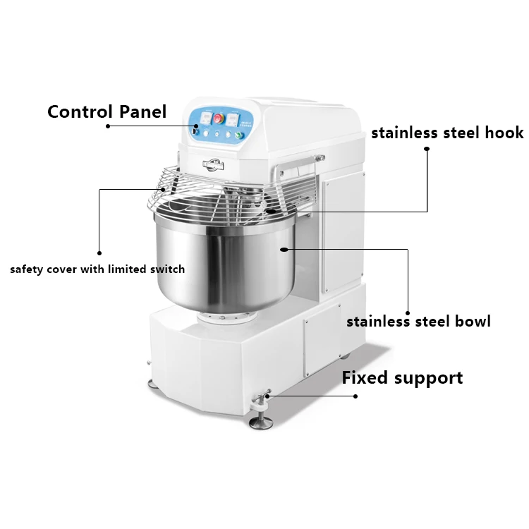 80/100/130/200 L Kneader Pizza Dough Bakery Flour Mixer Machine  Bread Cake Kneading Machine Dough Mixer