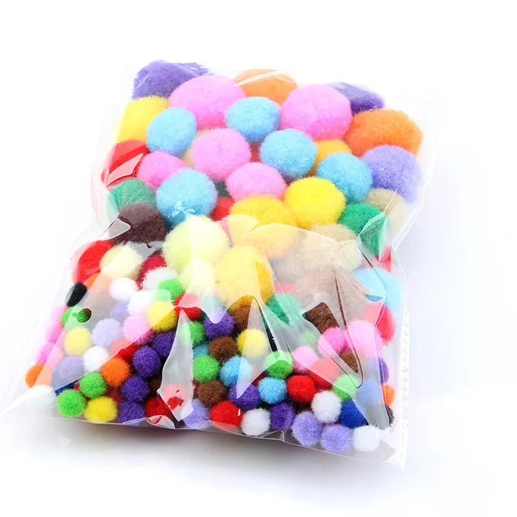 2 inch 50mm very large assorted pom poms for kids craft diy