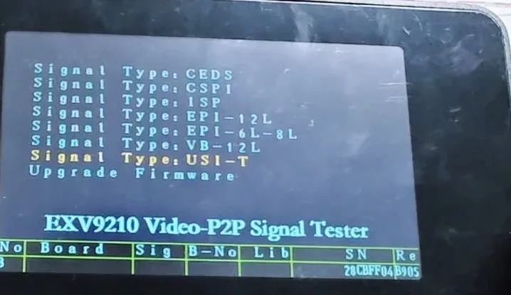 EXV9210  P2P/CSPI/CEDS/USIT to  output screen tester TV Mainboard Motherboard Tester AND PANEL TESTER for Samsung TV