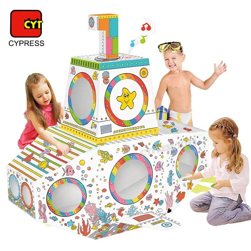 Развивающие игрушки для рисования картонный игровой домик «сделай сам»