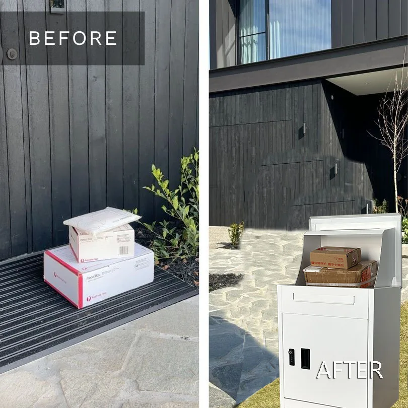 WELDON Metal Mailbox with Key Lock Safe Letter Box and Parcel Drop Box for Home Garden Use Door Mounted