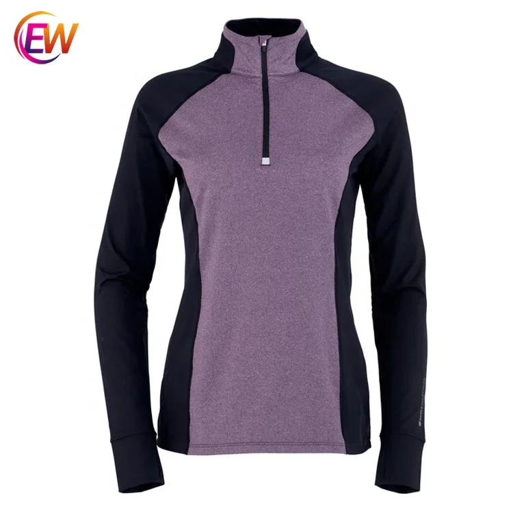 EW OEM/ODM Wholesale Women Dry Fit Equestrian Shirt Horse Riding Long Sleeve Base Layer