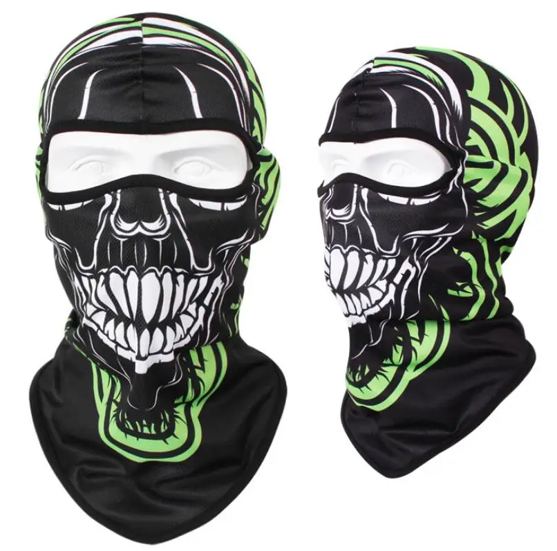Breathable quickly-dry Outdoor cycling full face cover protective skeleton Ghost mask motorcycle Bicycle Helmet liner hat