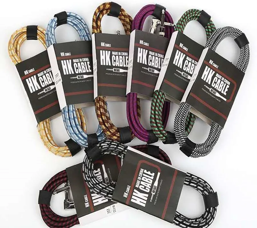 Hot sale Musical instrument accessories Multi-color optional electrical 10 meters guitar cable
