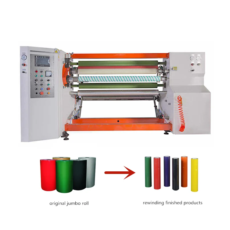 Fully automatic double shaft rewinding machine for BOPP