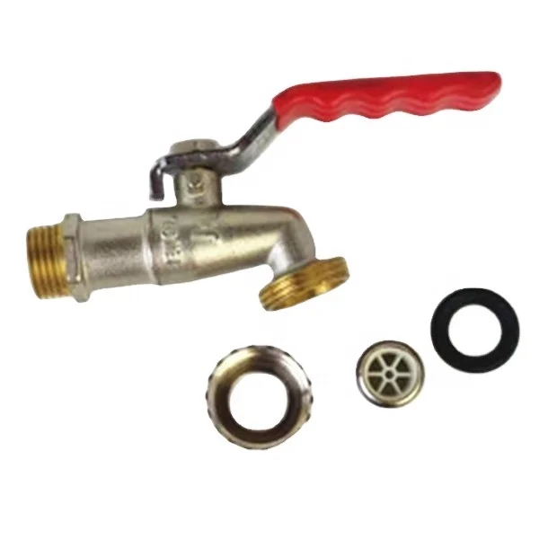 1/2in3/4in1in Brass Bibcock Tap with Hot Pin Water Faucet Price Valve Manufactured by OEM Customizable Ball Valve
