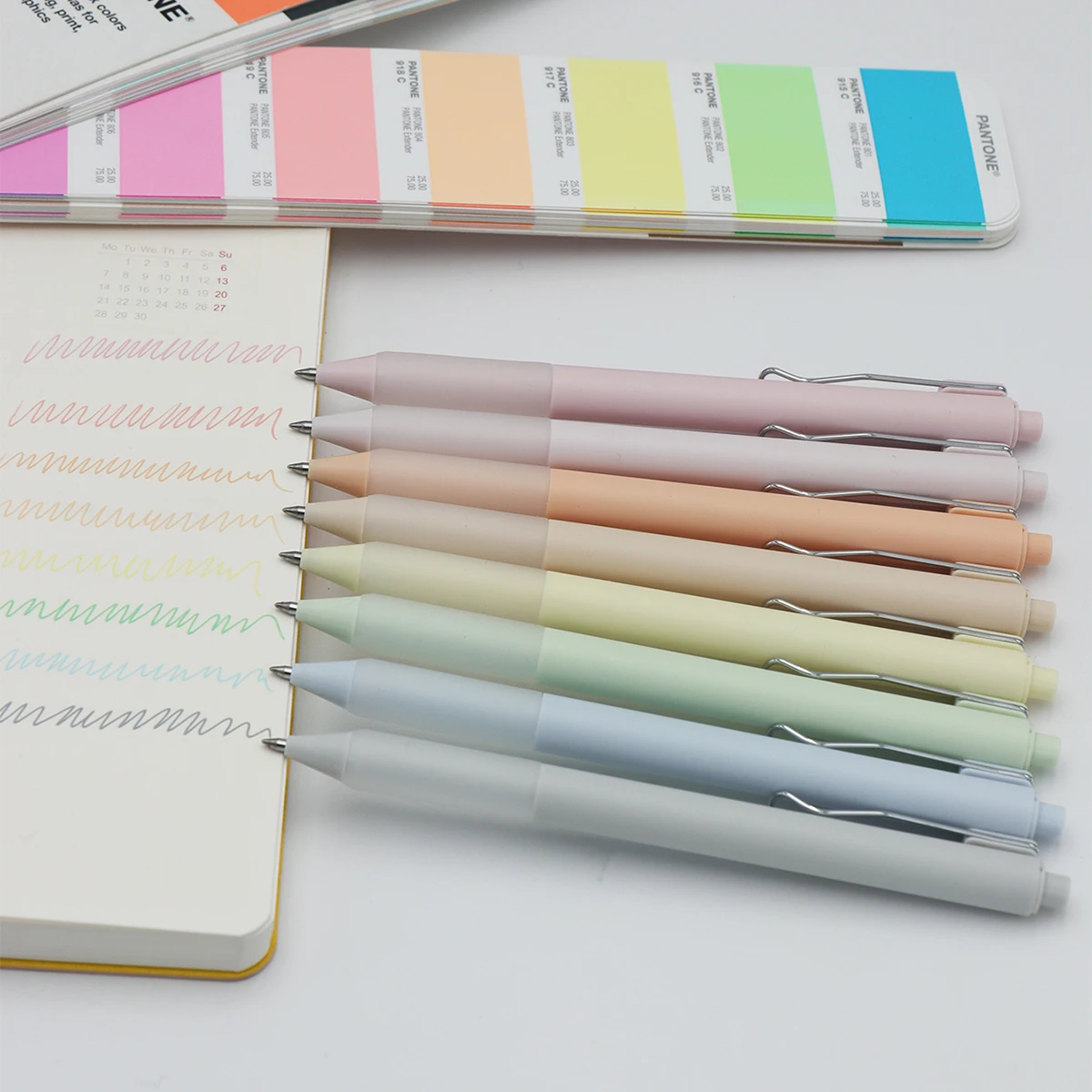 Новый дизайн 0,5 мм ручка гелевые чернила цветные гелевые ручки пастельный выдвижной пластиковый клик гелевые чернила ручка с точкой