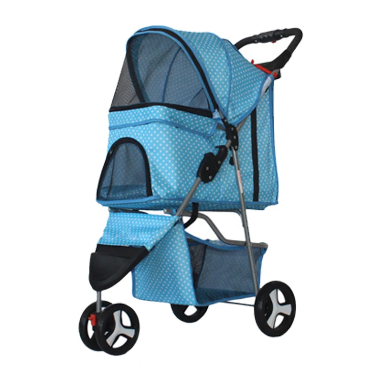 Pet Strollers for Small Medium Dogs & Cats - 3 Wheeler Elite Jogger - Carriages Best for Cat & Large Puppy