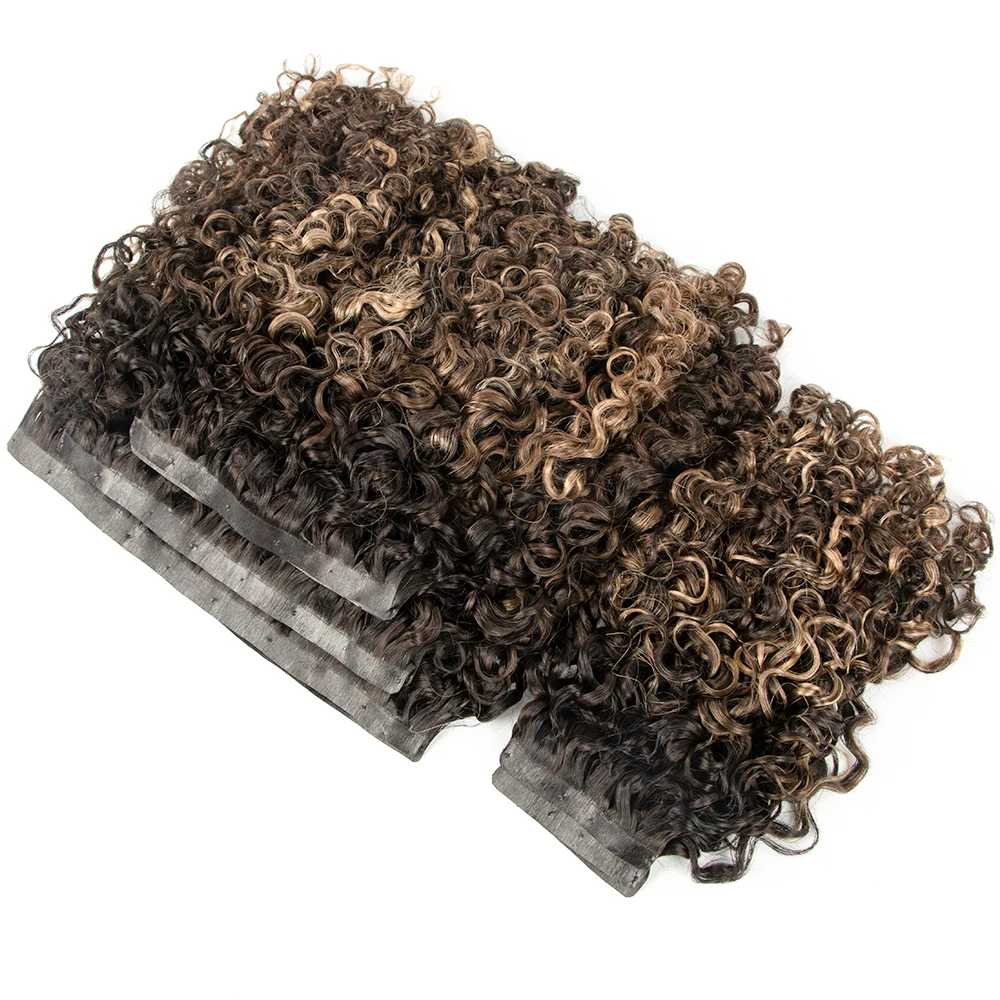 Top Quality Hair Extensions 100%Human Hair Real Hair Clip In Extensions Brown Kinky Curly Seamless Clip Ins Extension