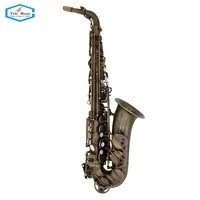 OEM yellow  Brass Vintage Patina Chinese traditional  twelve zodiac patterns  Alto Sax