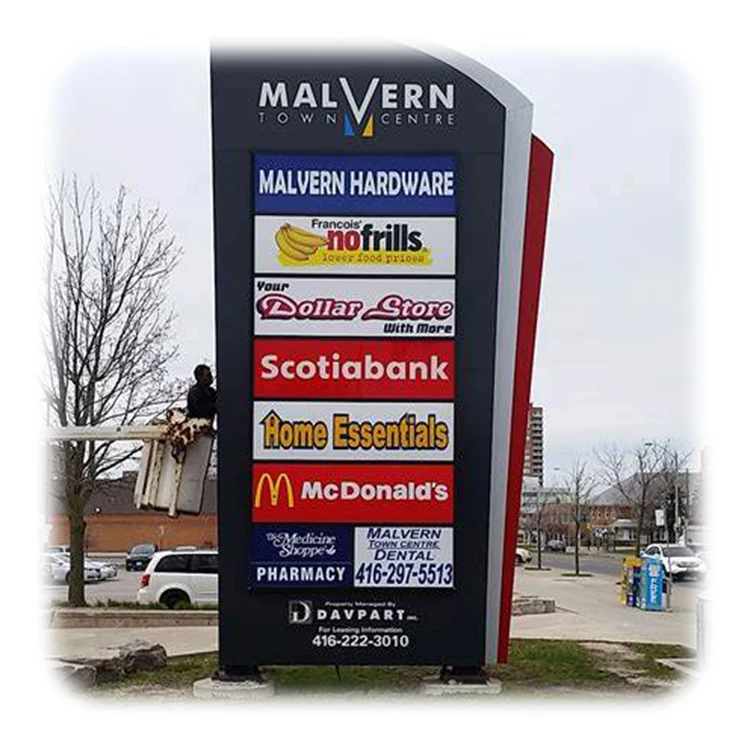 Стоящий специально акриловый рекламный светодиодный цифровой пилоновый знак