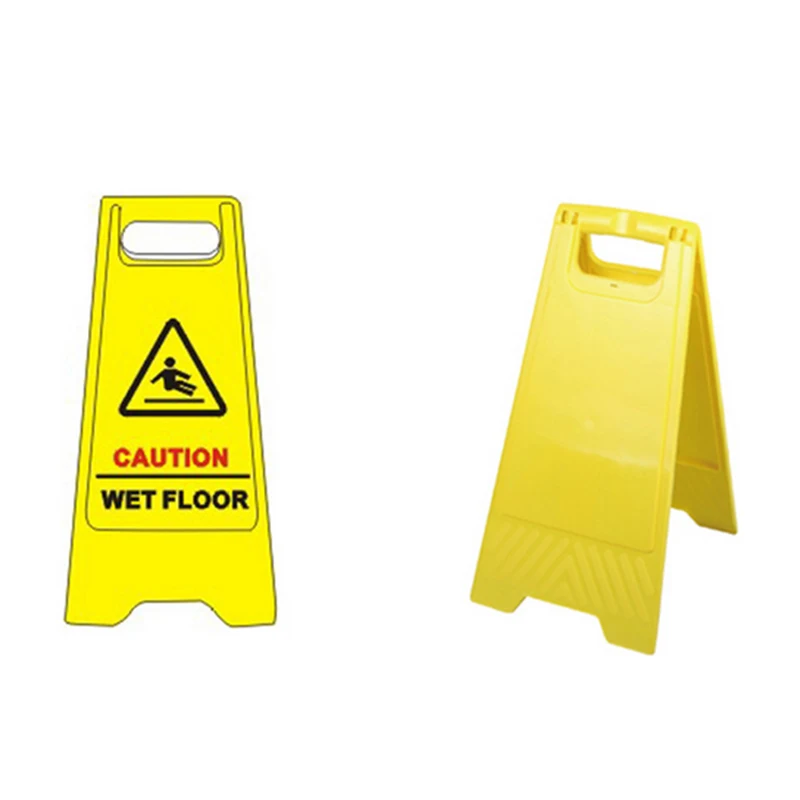24inch Hot Sale Hotel PP Floor Sign With Customized Printing Words Caution Wet Floor Sign