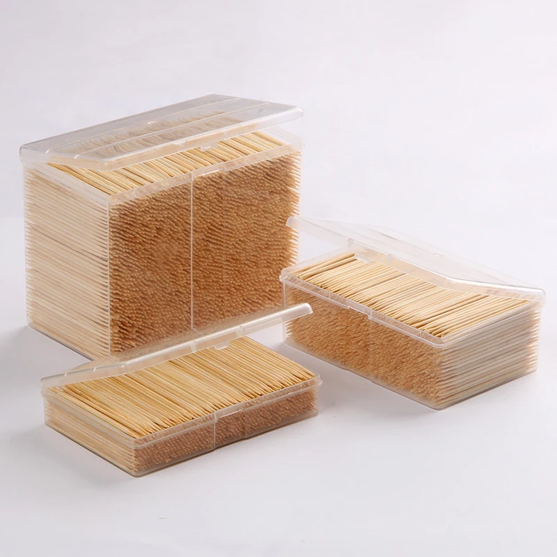 
Manufacturer Wholesale Bamboo Home Restaurant Usage Disposable Buik plastic container pp toothpicks 1000 box 