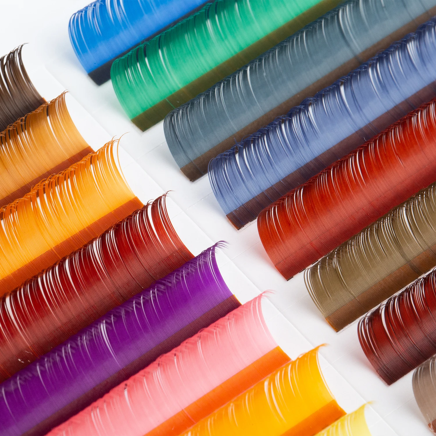 Jaunty Sky Ellipse Flat Eyelashes Volume Eyelash Extension Kits Korean PBT Fiber Synthetic Soft Private Label False 3D Hand Made