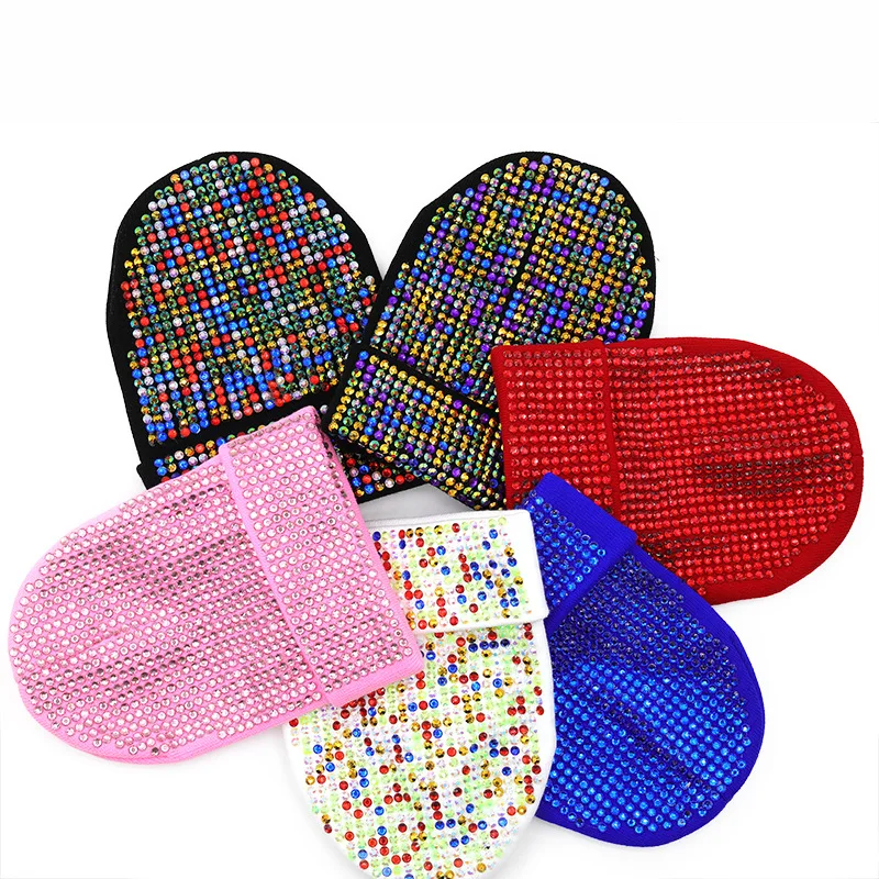 Punk Styles Winter Acrylic Knitted Hat Unisex Fashion Full Rhinestone Warm Beanie Hat