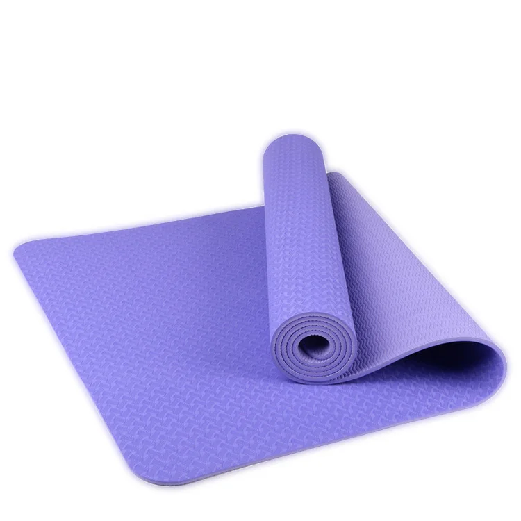 Eco Friendly 5mm 6mm 8mm TPE Fitness Travel Yoga Matt With Custom Pattern