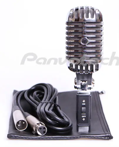 Panvotech hot product wholesale plated die casting ktv mic vintage karaoke microphone for party