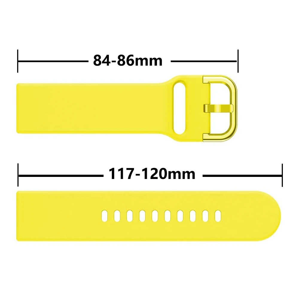 20mm Silicone Band For Amazfit GTS 4 Mini/Bip/Samsung Galaxy Watch 6/5/4 Classic Sport Bracelet Wristband Huawei Watch 42mm band
