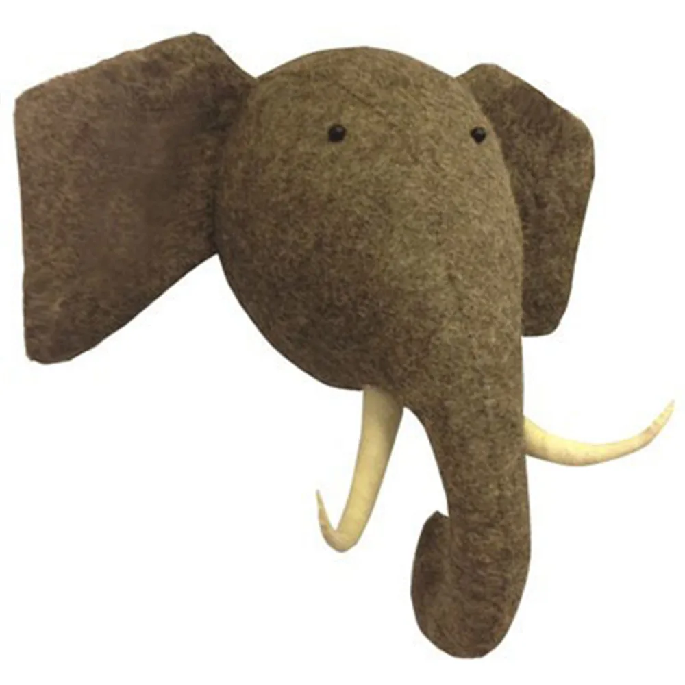 Animals head cute design kids decorated room baby soft decoration accessories for bed room