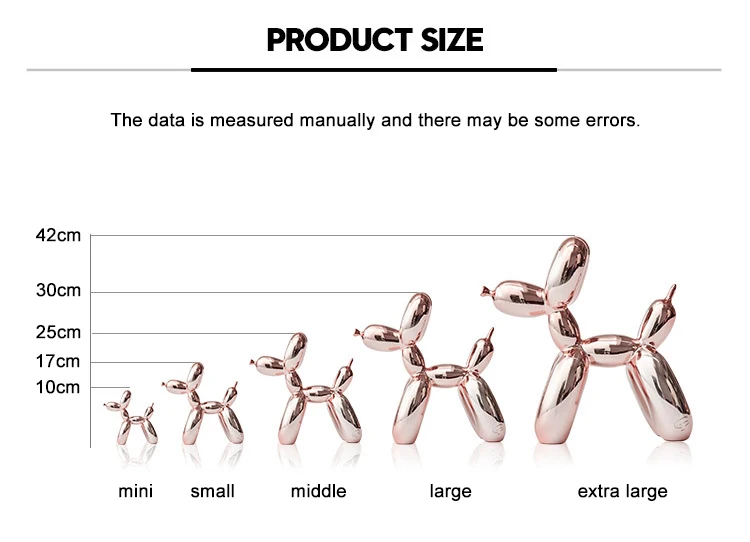 O&M Electroplated Resin Gold Jeff Koons Balloon Dog Office Decoration Table Sculpture Balloon Dog Statue